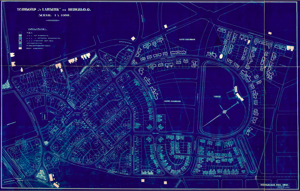 Blauwdruk-Tuindorp-t-Lansink-Hengelo-Karel-Muller-Mei-1927-small